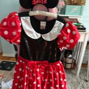 Red Polka Dot Dress with Sequin Top